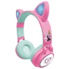 Image de Casque Barbie Sans Fil Rechargeable Lumineux Avec Oreilles De Chat
