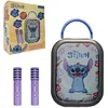 Image de Enceinte Karaoké Bluetooth Stitch 2 Micros Sans Fil Rechargeable Lexibook Bleu Btc030d
