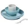 Image de Coffret repas - beaba - 4 pieces - en silicone - galet