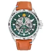 Image de Montre Bracelet Patrouuille de France Automatique Cadran Vert Cuir Marron A8-100ED-668143