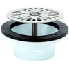 Image de Bonde de lavabo à grille - NICOLL - Polypropylène - Grille inox - Ø 55 mm - Hauteur 63 mm - Sortie 11/4 (33x42) - Gris