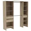 Image de Armoire mimi 7 étagères, 3 tiroirs et 2 tringles-chêne kronberg