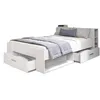 Image de DEMEYERE Oxygène Lit adulte contemporain blanc mat - l 140 x L 190 cm