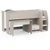 Image de Lit combiné noni - 90x200 - avec bureau et rangement - chêneblanc 162650