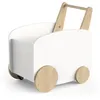 Image de Chariot De Rangement A Roulettes - Firmiana - Style Scandinave - Blanc Mat / Chene Kr