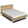 Image de Le lit double de la série Craft avec son design marron et blanc ajoute une touche de chaleur et de style à votre chambre à couc...
