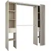 Image de Kit dressing 2 colonnes + 2 penderies + 2 tiroirs - chêne shannon - 115 x 50 x 203 cm - dana DANA205814