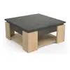 Image de Table basse carrée austin - décor chene hamilton et sidewalk - l 80 x p 80 x h 37,2 cm - demeyere DEM3397702473209