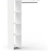 Image de Demeyere Kit Dressing avec Penderie Colonne De 3 Rayons Modulable Coloris Blanc Mat 1202 x 180 x 396 cm