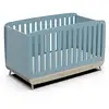Image de Lit bebe 70x140 complet avec kit evolutif inclus bleu orage 286543