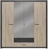 Image de Colorado Armoire 4 Portes - Decor Chene Kronberg - L 198 X H 203,1 X 56,6 Cm