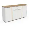 Image de Enfilade access - 4 portes + 1 tiroir - décor chene hamilton et blanc - l 160,7 x p 39,6 x h 85,6 cm - demeyere DEM3397703477619