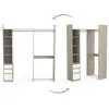 Image de Kit dressing d'angle extensible swing - chêne kronberg/blanc - l203.8xp43.9xh218.3 cm DEM3397703619941