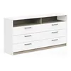 Image de Commode - Watson - 6 Tiroirs - Chene Kronberg / Blanc Mat - 162,7 X 39,5 X 81,1 Cm -