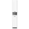 Image de Colonne Lingere De Salle De Bain - Blanc Mat - 2 Portes - L34,2 X P33 X H185 Cm -