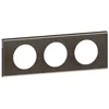 Image de Plaque de finition - LEGRAND - Céliane - 3 postes - Métal - Noir nickel - NF