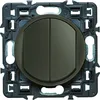 Image de Interrupteur Legrand avec 2 poussoirs CELIANE 2 noir VV6A + enjoliveur graphite en occasion ou reconditionné