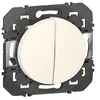 Image de LEGRAND - POUSSOIR DOUBLE DOOXIE 6A 250V~ FINITION BLANC - EMBALLAGE BLISTER