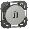 Image de Prise double chargeur USB - Legrand - Dooxie - Aluminium - Intérieur - Prêt à poser
