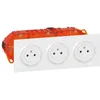 Image de Kit de prises - Legrand - Dooxie - Triple prise 2P+T - 16A - Blanc - 300404
