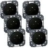 Image de Prise de courant - Legrand - Dooxie 300455 - Lot de 6 - Noir - 16A - Surface composable