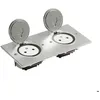 Image de Prise de sol double - Legrand - Rectangulaire - Inox brossé - 2P+T - 16A 250V
