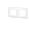 Image de Plaque double horizontale blanche Legrand Mosaic composable 078804L