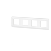Image de Plaque quadruple horizontale blanche Legrand Mosaic composable 078808L