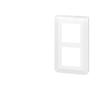 Image de Plaque double verticale ent. 57mm blanche Legrand Mosaic composable 078854L