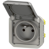 Image de Prise de courant 16A 2P+T Legrand Plexo  grise composable 069551L