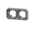 Image de Plaque double horizontale et verticale Legrand Plexo  gris composable 069683L