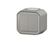 Image de Interrupteur va-et-vient double Legrand Plexo  gris complète 069715L