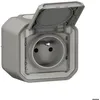 Image de Prise de courant 2P+T - Plexo - 069731L - Étanche - 16A - IP55 - Gris