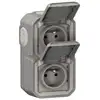 Image de Plexo 2 prises 2pt t verticalgris legrand - 070013 1198186