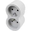 Image de LEGRAND Biplite FB 2x2P+T standard prises frontales - Blanc et gris