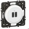 Image de Prise USB Power Delivery - LEGRAND - Céliane Prise 2 USB - 20W PD 3.0 - Blanc - Encastre/saillie