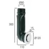 Image de ATLANTIC PB 80 L Bouche fixe manchon coude