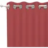 Image de Rideau uni à oeillets infroissable 135X250 ALIX rouge par Soleil docre