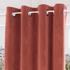 Image de Rideau Oeillets En Velours Velvet Terracotta, Par Soleil D'ocre