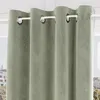 Image de Rideau oeillets en velours 135X250 cm VELVET vert par Soleil docre