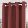 Image de Voile Oeillets Jacquard 135x250 Cm Velvet Terracotta, Par Soleil D'ocre