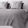Image de Jeté de lit - Soleil dOcre - Adèle - 240x220 cm - 70% coton - Gris - Fines rayures