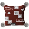 Image de Coussin En Polaire Microfibre 45x45 Cm Love Rouge, Par Soleil D'ocre