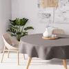 Image de Nappe anti-tâches ronde 180 cm ALIX moka par Soleil dOcre