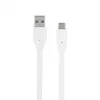 Image de Câble USB-C /USB-A plat 1 m - blanc