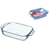 Image de Plat à four Verre Rectangulaire Avec Poignées 39x25 cm PYREX