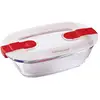 Image de Plat à four Verre Rectangulaire 0.5L 17x10 cm Avec Couvercle Cook&Heat PYREX
