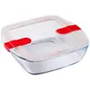 Image de Plat à four Verre Carré 22x25 cm Avec Couvercle Cook & Heat PYREX