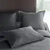 Image de Taie D'oreiller En Percale De Coton - Manoir - 65 X 65 Cm - Ardoise