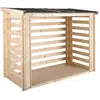 Image de Abri Bûches Toit (bois+toile Bitûmée) 3,5 Stères